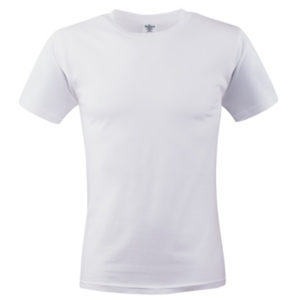 T-shirt 130gr  με λαιμόκοψη και κοντό μανίκ
